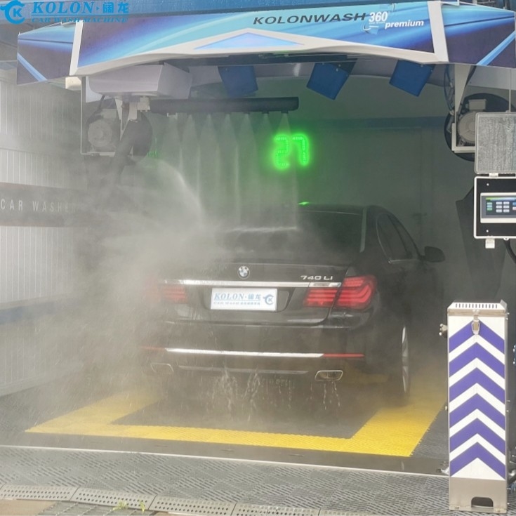 آلة غسل السيارات الآلية غير اللمسية غير اللمسية KL360 المتميزة مضخة الماء 22kw،جاف الهواء 33kw