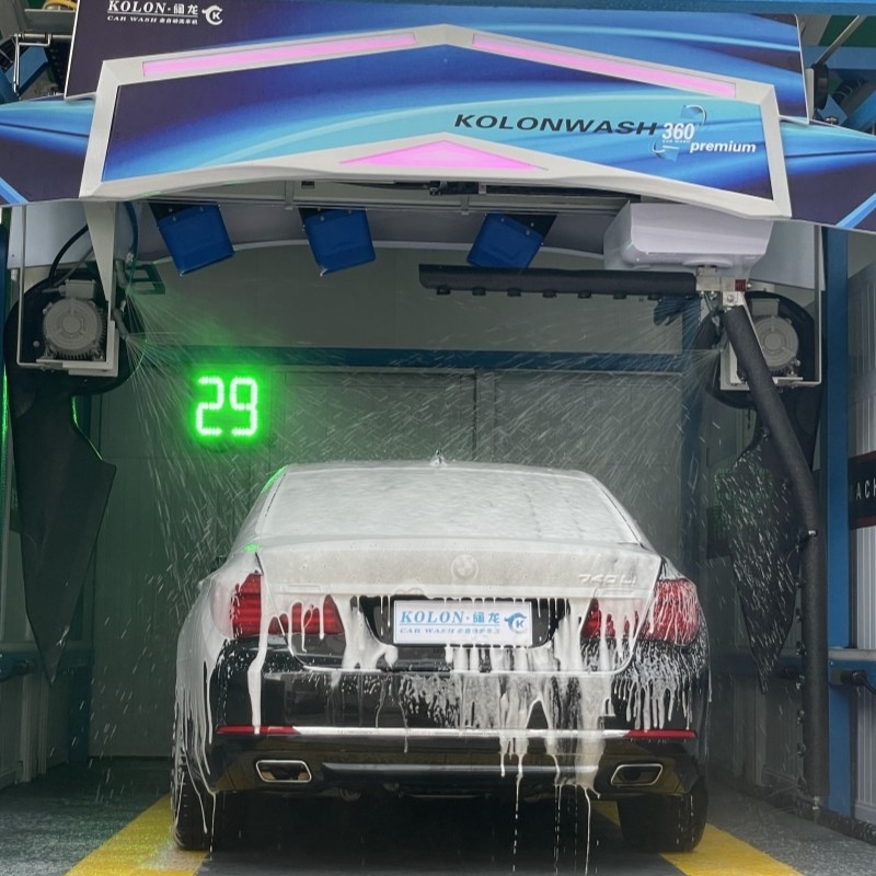 آلة غسل السيارات الآلية غير اللمسية غير اللمسية KL360 المتميزة مضخة الماء 22kw،جاف الهواء 33kw