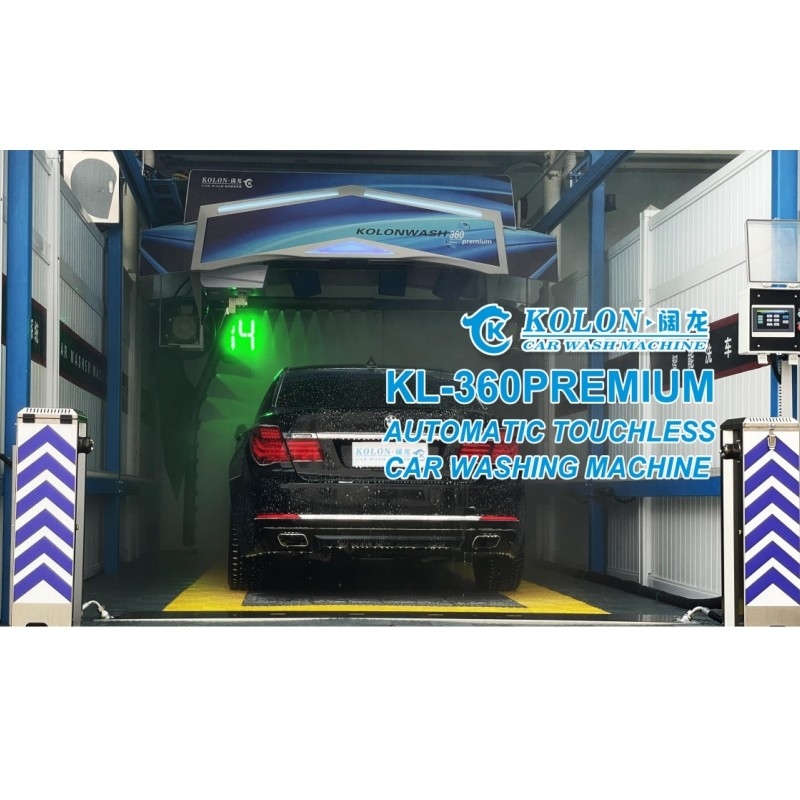 آلة غسل السيارات الآلية غير اللمسية غير اللمسية KL360 المتميزة مضخة الماء 22kw،جاف الهواء 33kw