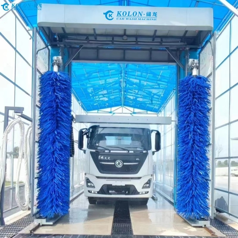 نظام غسل الحافلات الكهربائية الموفرة للمياه مع استهلاك 80L / سيارة للمياه عن طريق التحكم في PLC